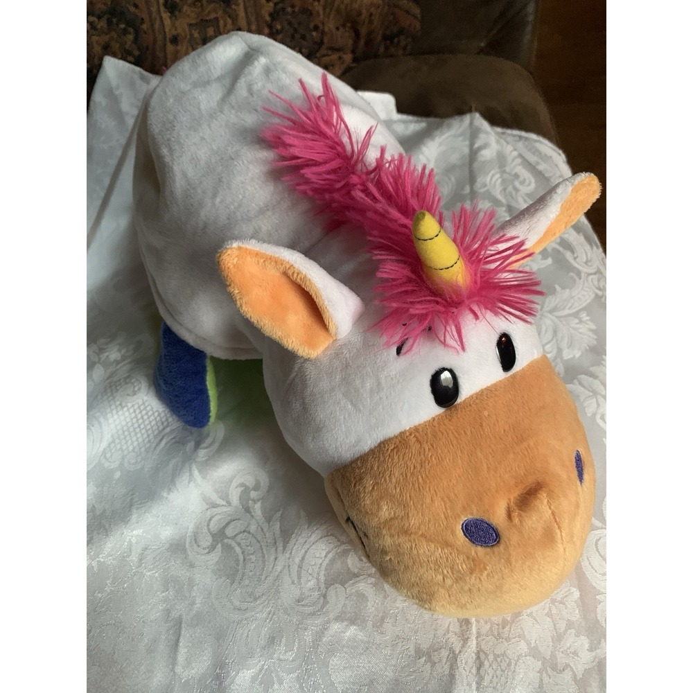 Flip-A-Zoo 2 In‎ 1 Stuffed Plush Animal ~ Persephone Unicorn + Imogen Dragon 18"